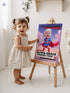 Custom Baby Flying Hero Poster – Personalized Baby Girl Wall Art